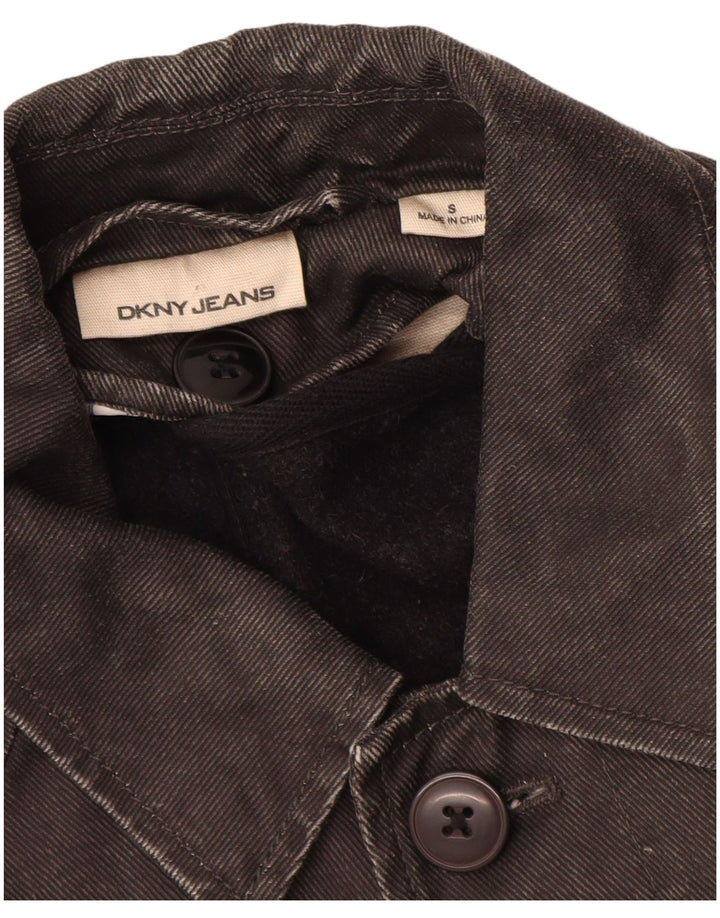 Dkny Mens Denim Coat UK 36 Small Black Ramie