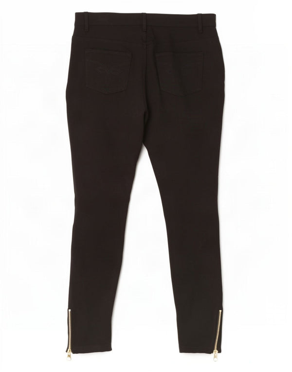 Ted Baker Womens Skinny Casual Trousers Size 4 Large W32 L26 Black Viscose