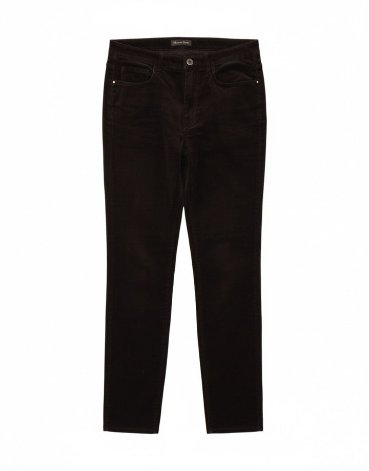 MASSIMO DUTTI Womens Slim Casual Trousers EU 40 Medium W30 L29 Black