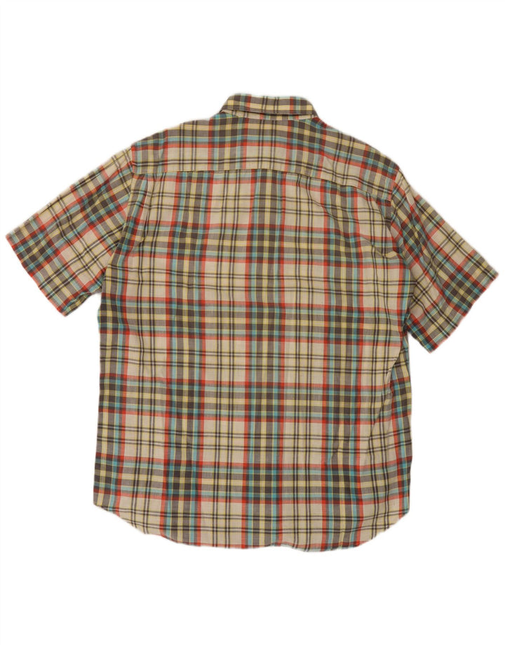 Pal Zileri Mens Short Sleeve Shirt Size 42 Large Multicoloured Plaid