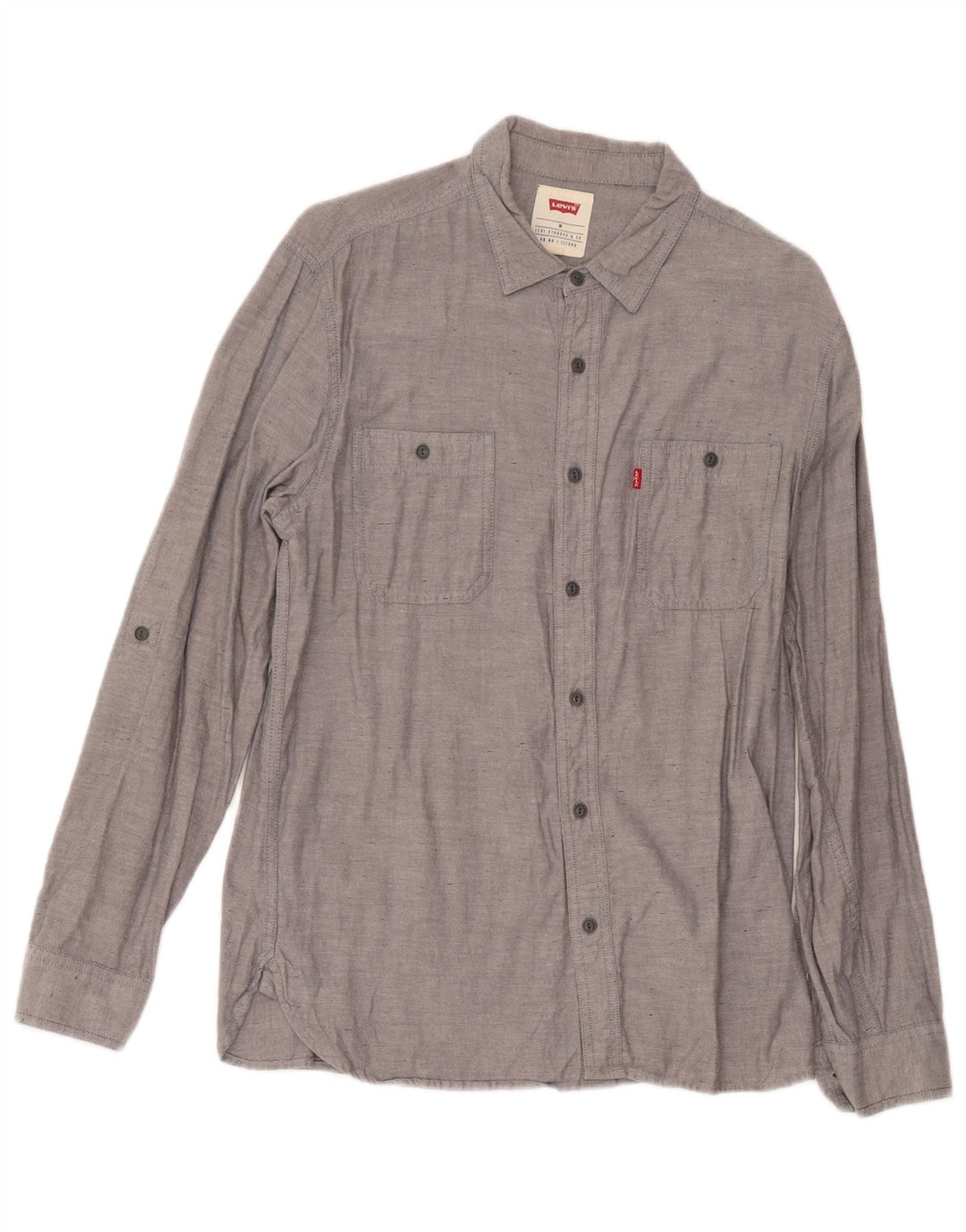 Levi's Mens Shirt Medium Grey Flecked Cotton