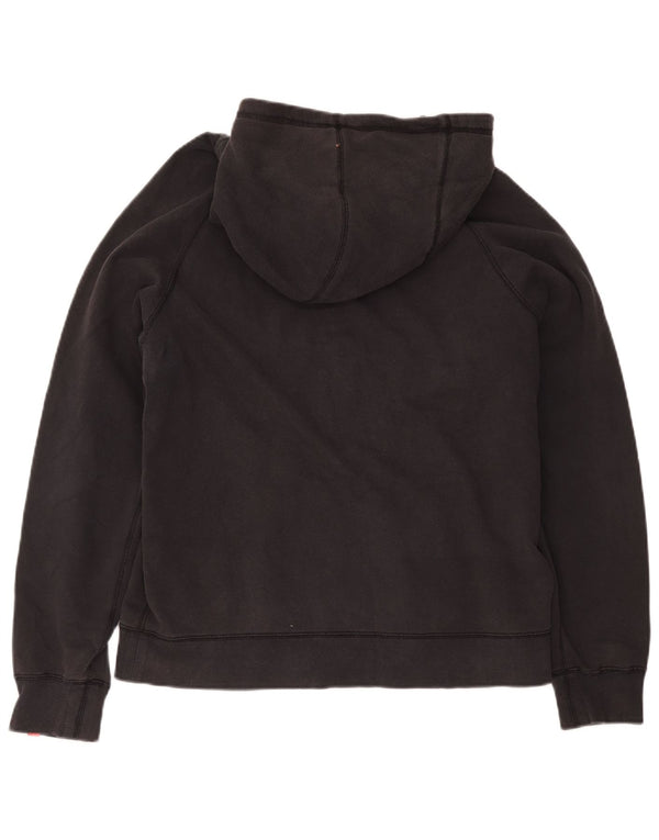 Felpa con cappuccio e zip Nike da uomo, grande, in cotone nero