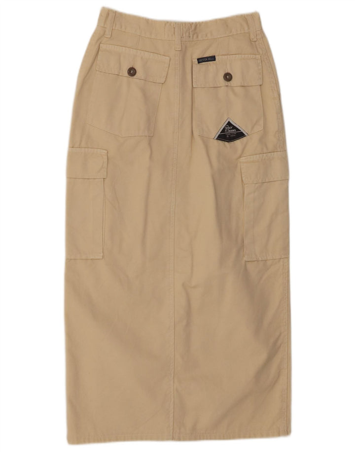 Roy Rogers Womens Maxi Cargo Skirt W28 Medium  Beige Cotton