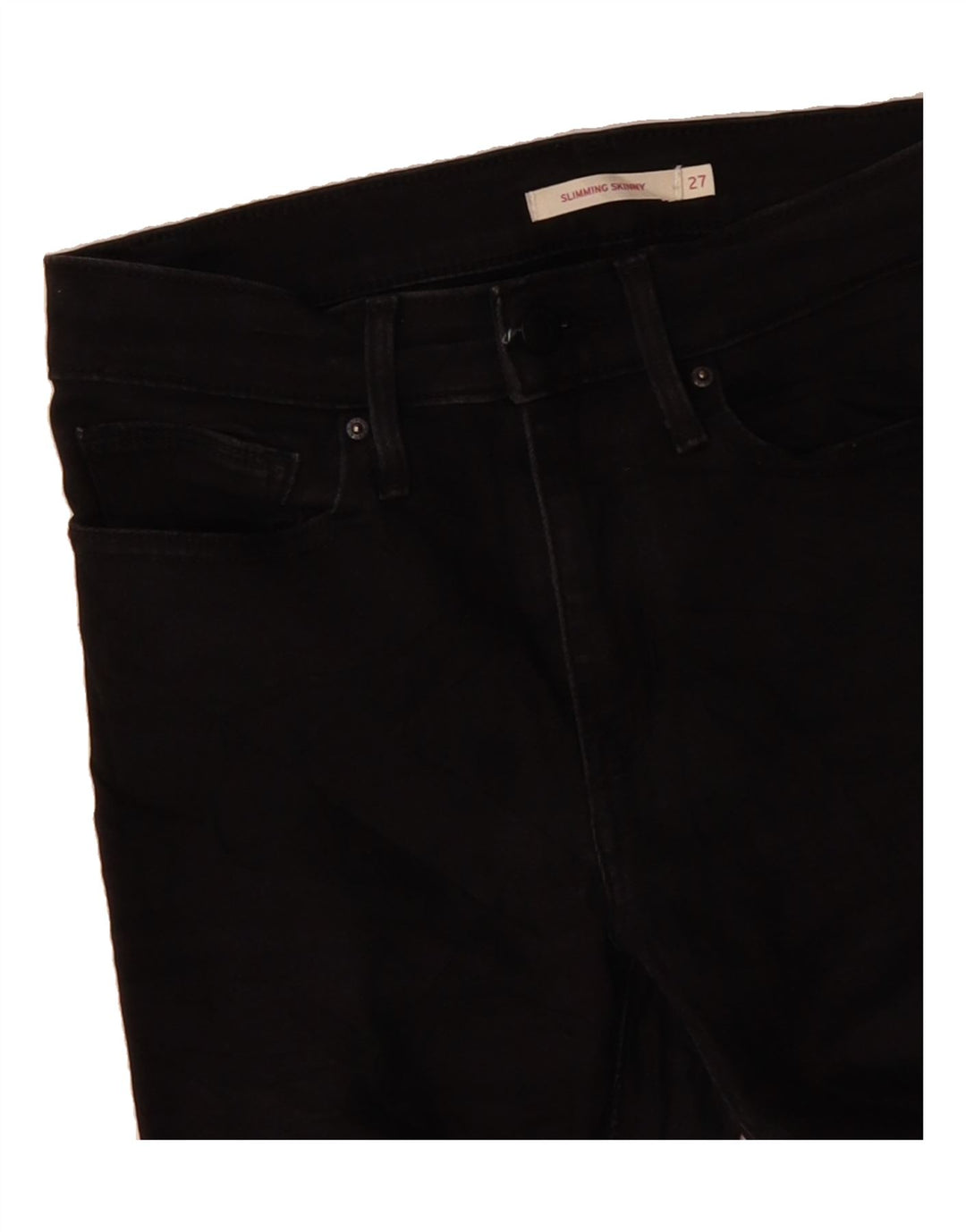 LEVI'S Womens Slimming Skinny Jeans W27 L31 Black Vintage Levi's and Second-Hand Levi's from Messina Hembry 