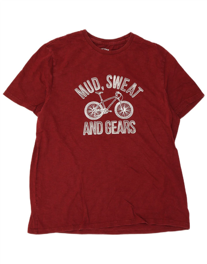 Fat Face Mens Graphic T-Shirt Top 2XL Maroon Cotton