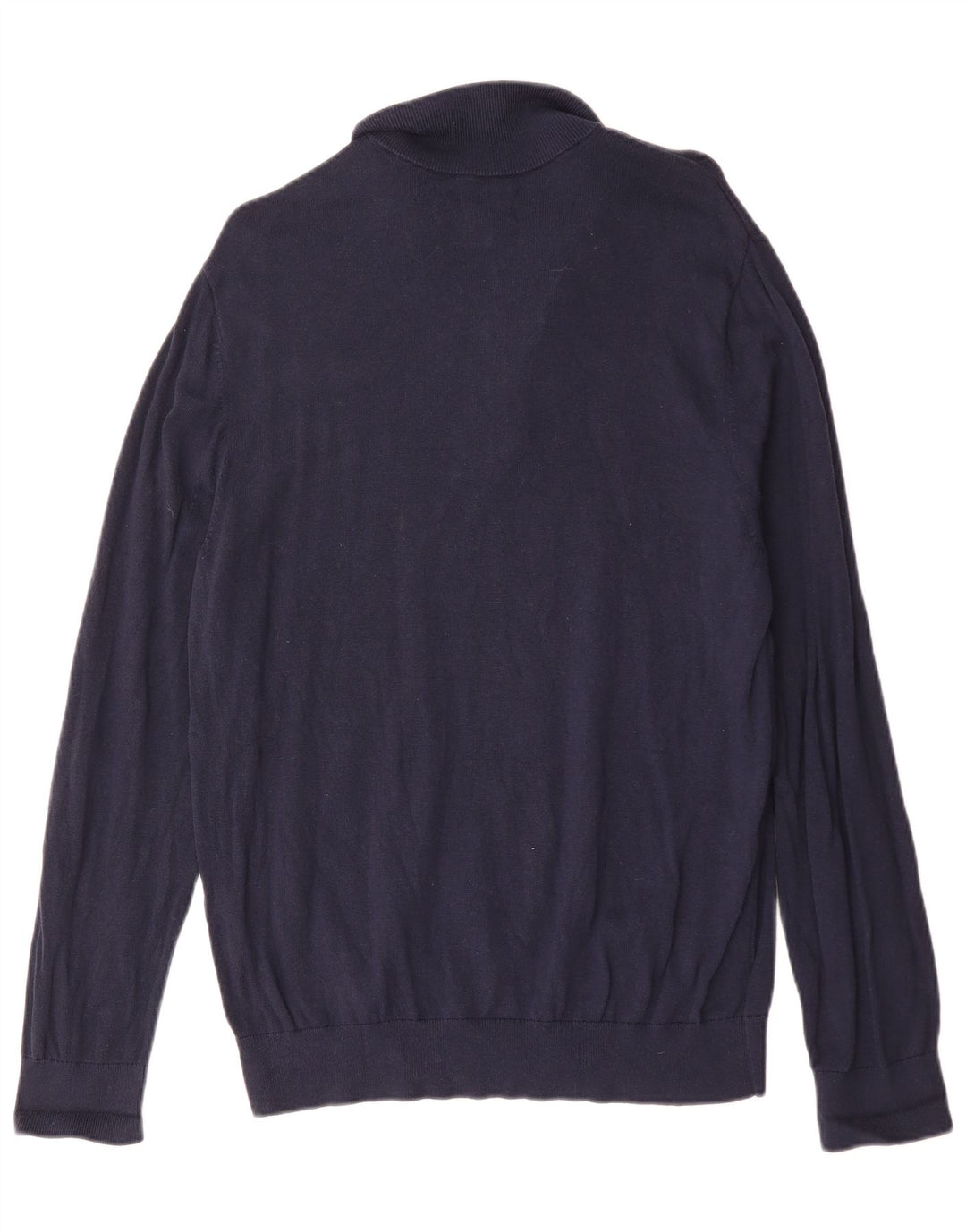 Penguin Herre Zip Neck Jumper Sweater Stor Marineblå Bomuld