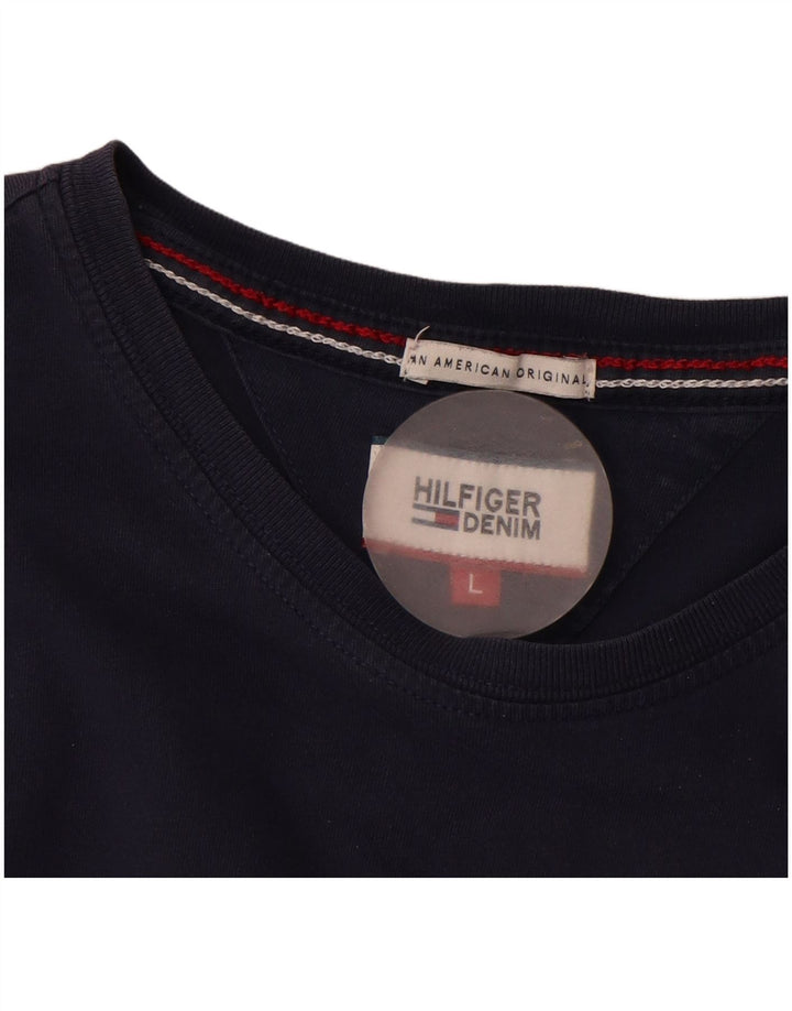 Tommy Hilfiger T-Shirt Homme Haut Large Bleu Marine