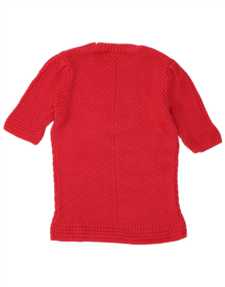 Marks & Spencer Womens Crew Neck Jumper Sweater UK 10 Small Pink