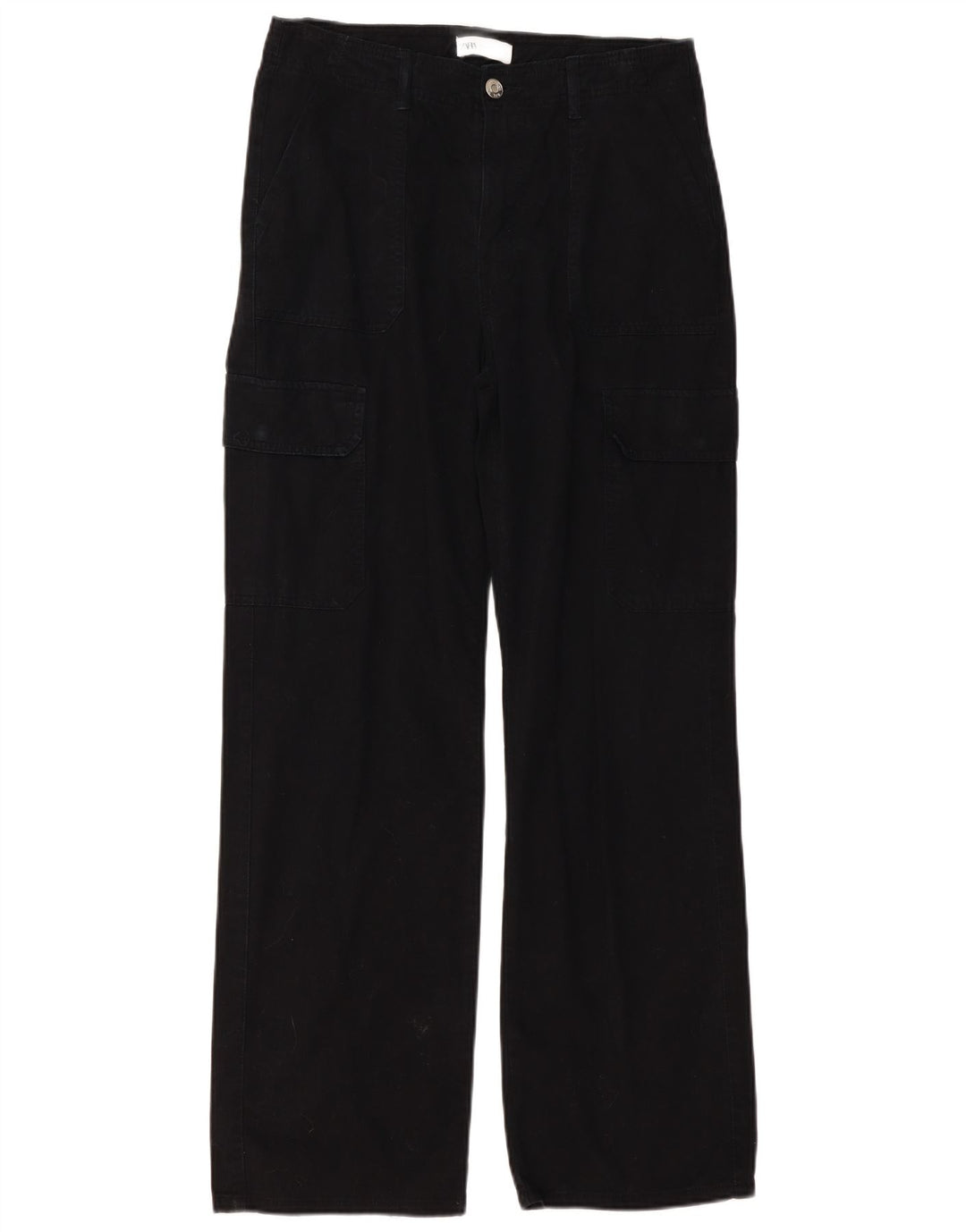 Pantaloni cargo dritti da donna ZARA EU 40 medi W30 L31 neri