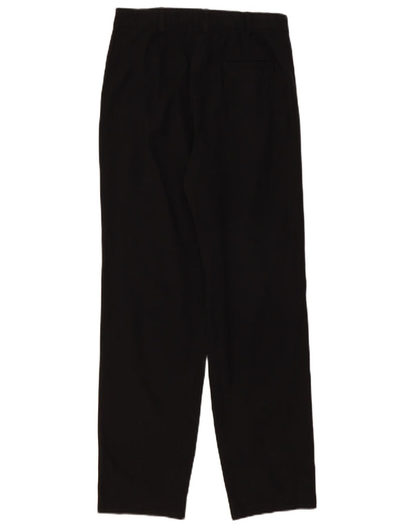 Calça chino reta feminina Marks & Spencer UK 8 pequena W28 L28 preta