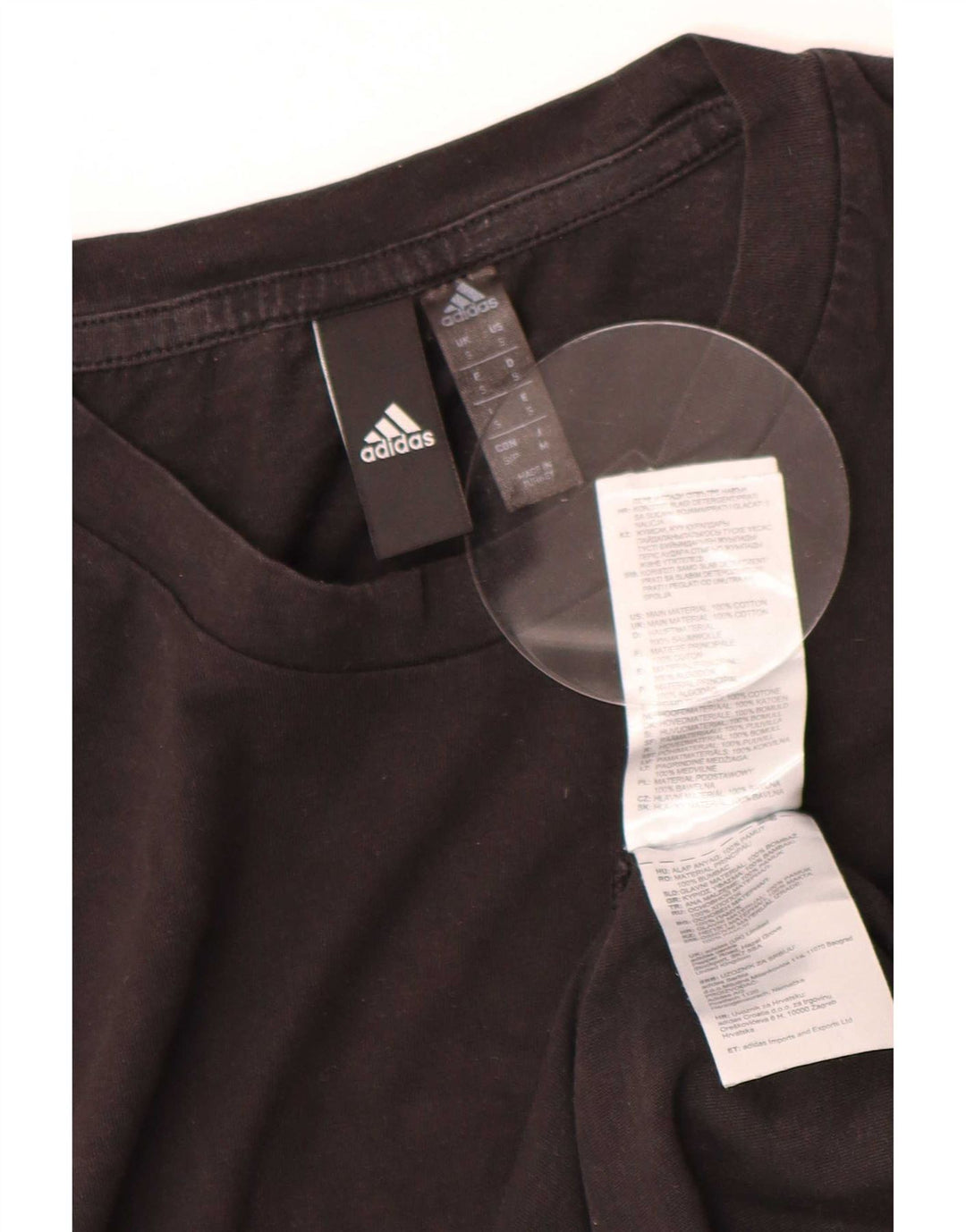 T-shirt Adidas da uomo Top Small in cotone nero