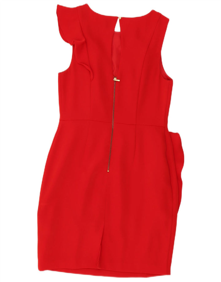 Oasis Womens Sleeveless Sheath Dress UK 12 Medium Red Polyester