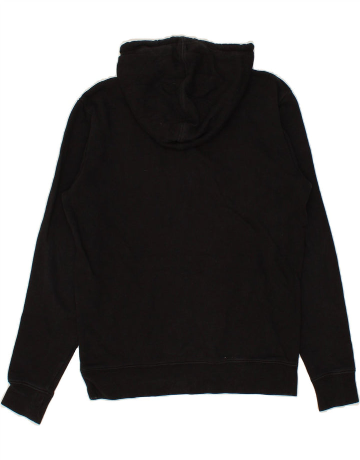 FILA Mens Graphic Hoodie Jumper Small Black Cotton Vintage Fila and Second-Hand Fila from Messina Hembry 