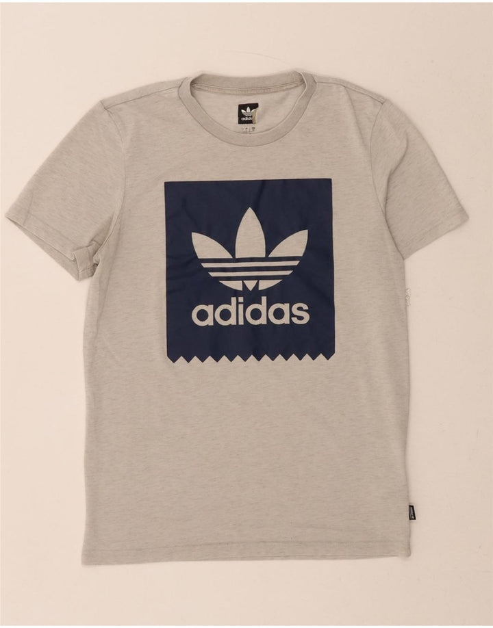 ADIDAS Mens Graphic T-Shirt Top Small Grey Polyester Vintage Adidas and Second-Hand Adidas from Messina Hembry 