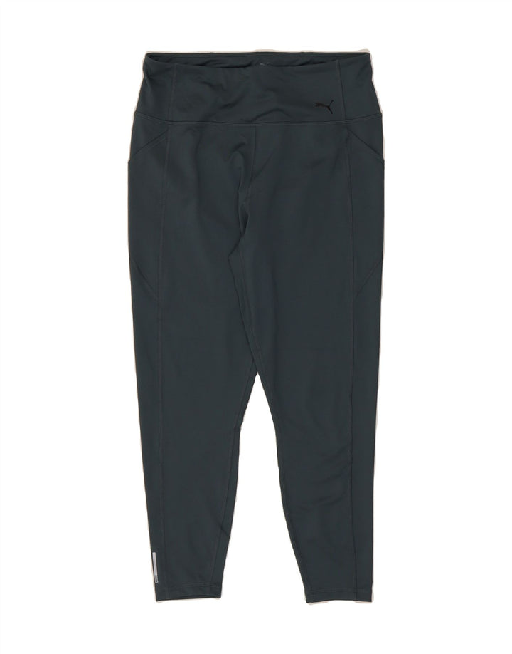PUMA Womens Leggings UK 14 Large Green Vintage Puma and Second-Hand Puma from Messina Hembry 