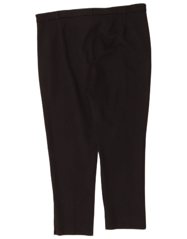 Marks & Spencer Womens Straight Suit Trousers UK 18 XL W36 L26 Black