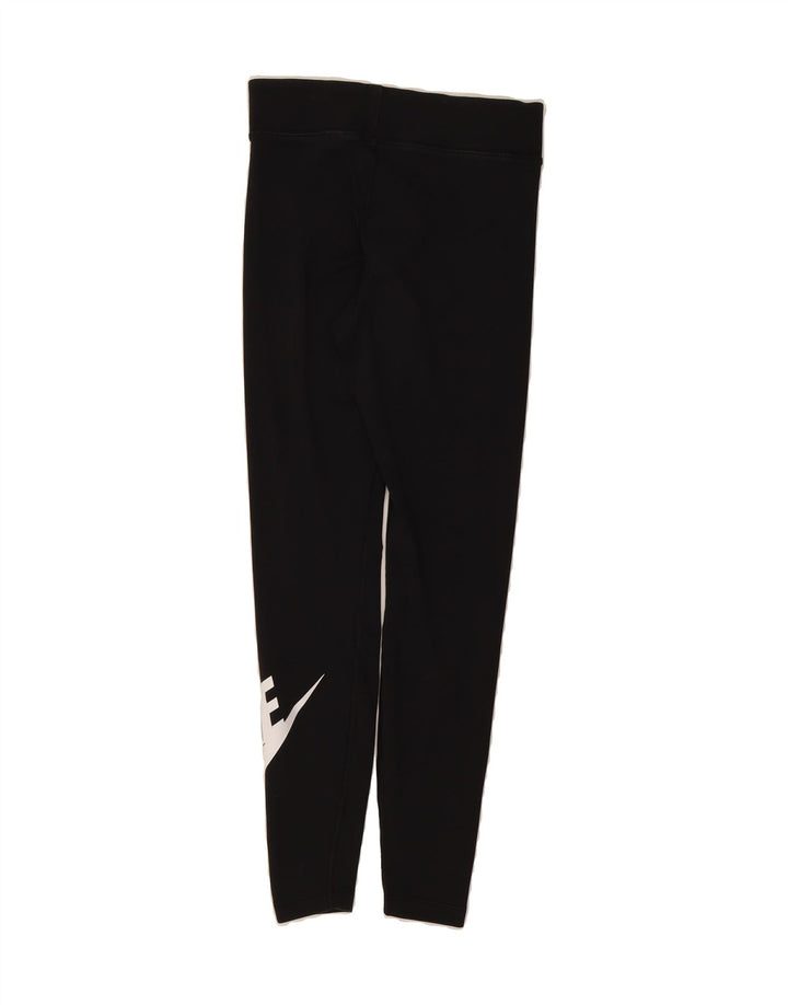 NIKE Womens Graphic Leggings UK 8 Small  Black Cotton Vintage Nike and Second-Hand Nike from Messina Hembry 