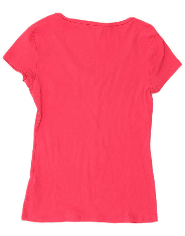 Tommy Hilfiger Kortærmet Slim Fit T-Shirt Top til kvinder DK 12 Medium Rød