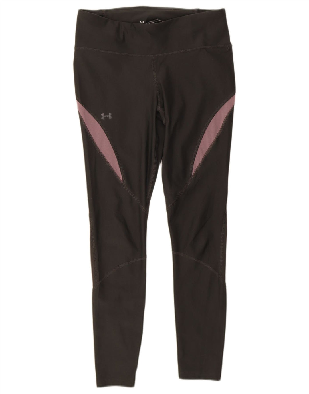 Under Armour Womens Dri Fit Crop Leggings UK 14 Medium Grey Colourblock