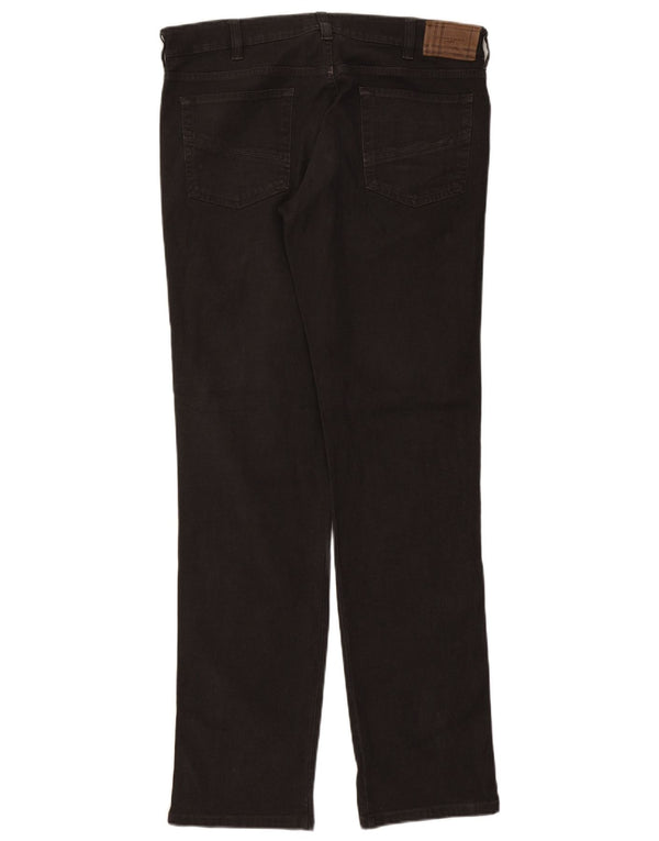 Pantaloni casual slim da uomo Burberry W36 L35 cotone nero