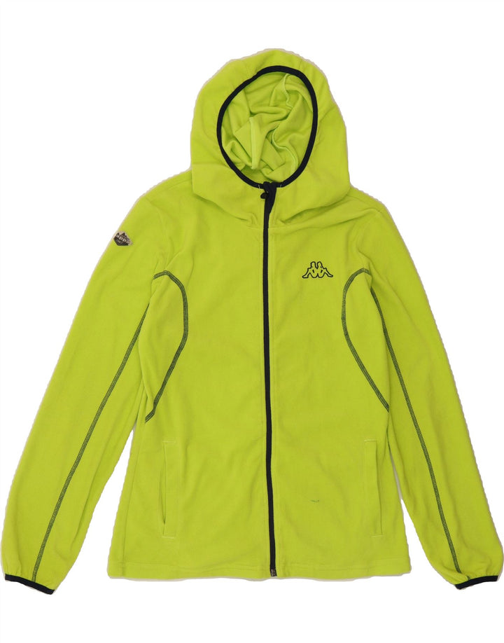 KAPPA Womens Hooded Fleece Jacket UK 16 Large Green Vintage Kappa and Second-Hand Kappa from Messina Hembry 