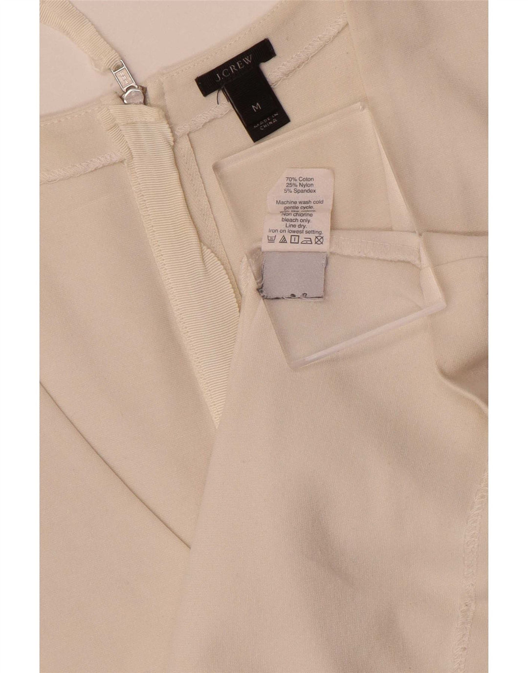 J. Crew Camicetta senza maniche da donna Top UK 12 Cotone bianco medio