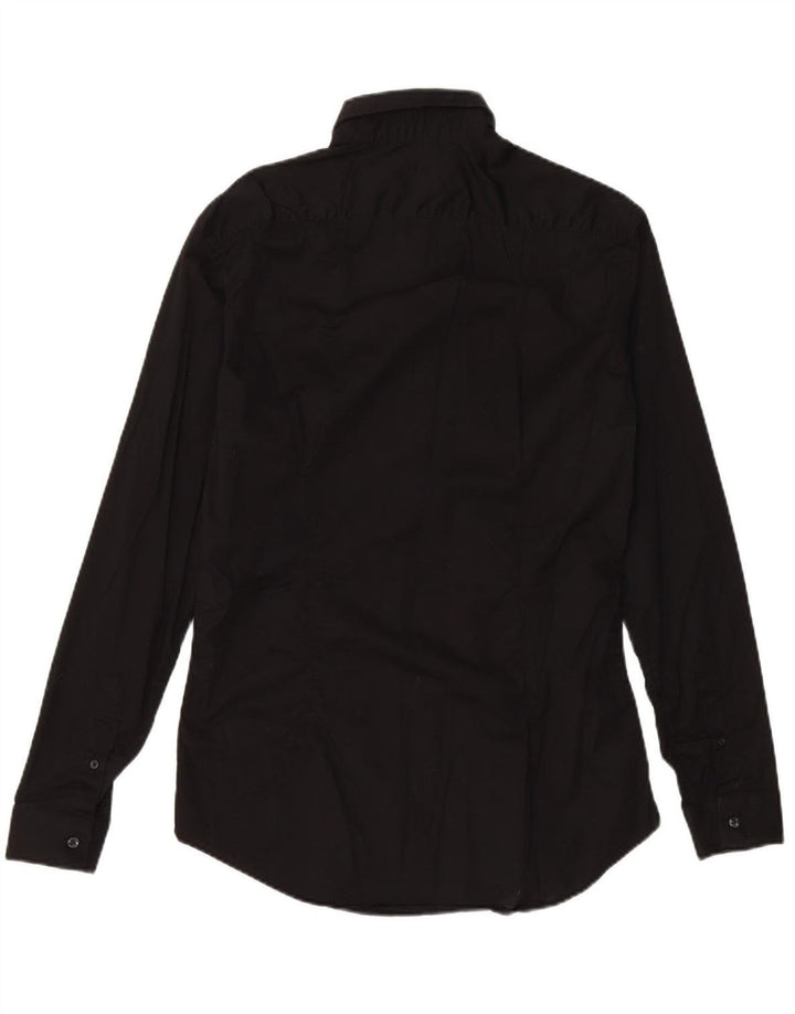 LIU JO Mens Slim Fit Shirt Size 15 38 Medium Black