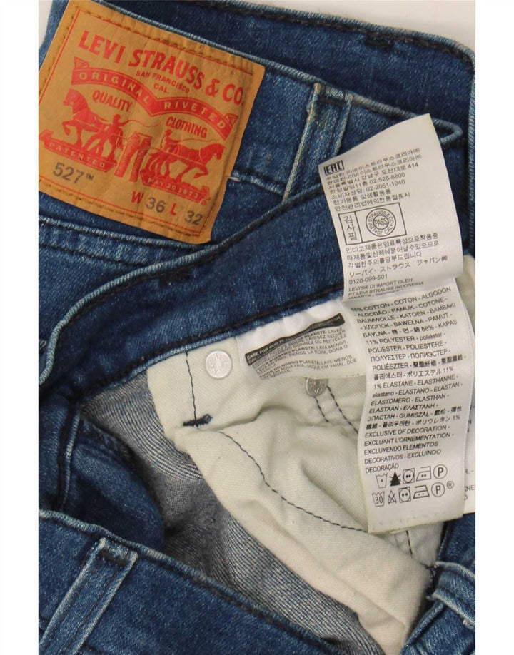 Levi's Mens 527 Bootcut Jeans W36 L32 Bleu Coton