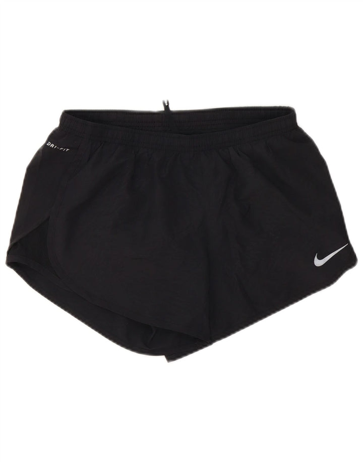 Nike Dame Dri Fit Sport Shorts UK 8 Small Black Polyester