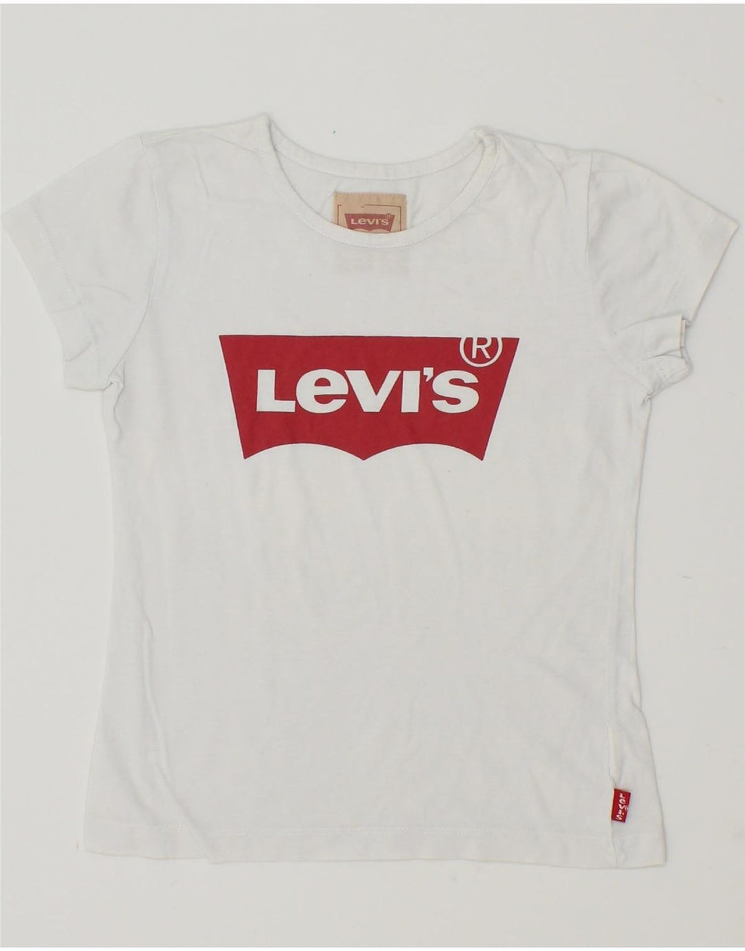 LEVI'S Boys Graphic T-Shirt Top 7-8 Years White Cotton Vintage Levi's and Second-Hand Levi's from Messina Hembry 