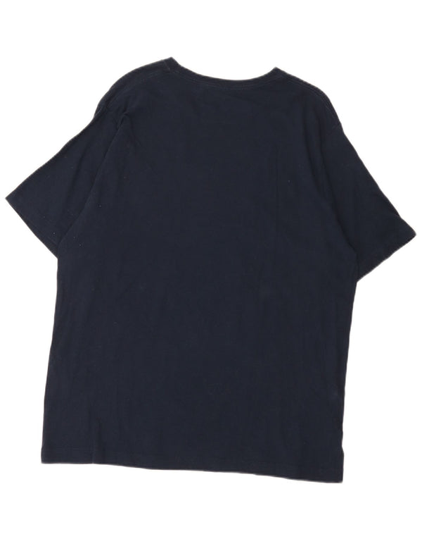 Dkny T-Shirt Homme Haut Large Bleu Marine Coton