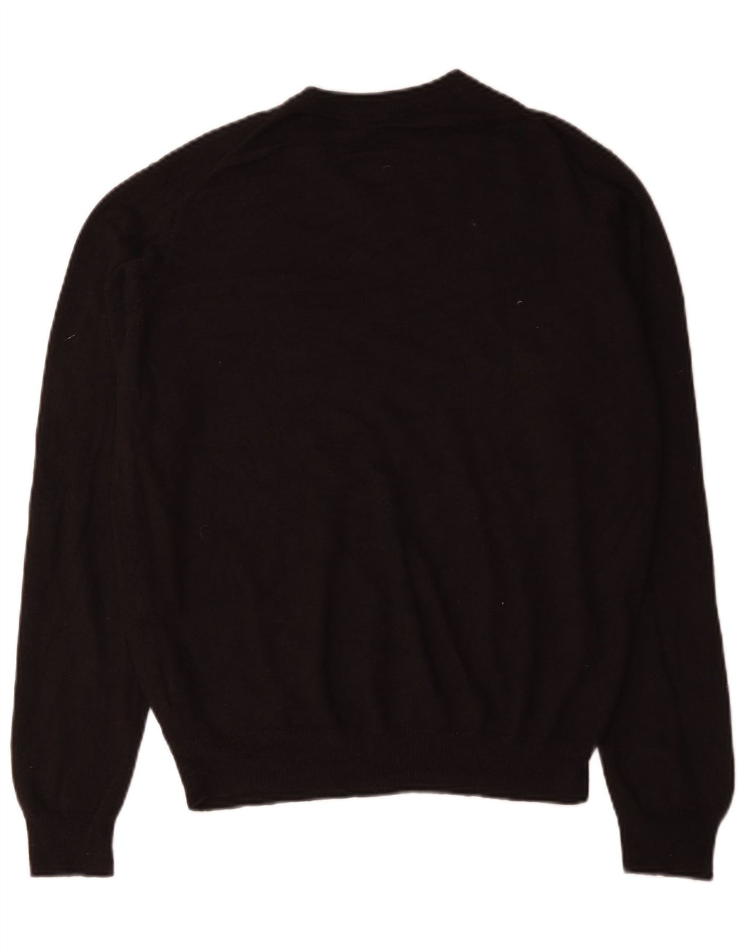 James Pringle Mens V-Neck Jumper Sweater Medium Black Acrylic