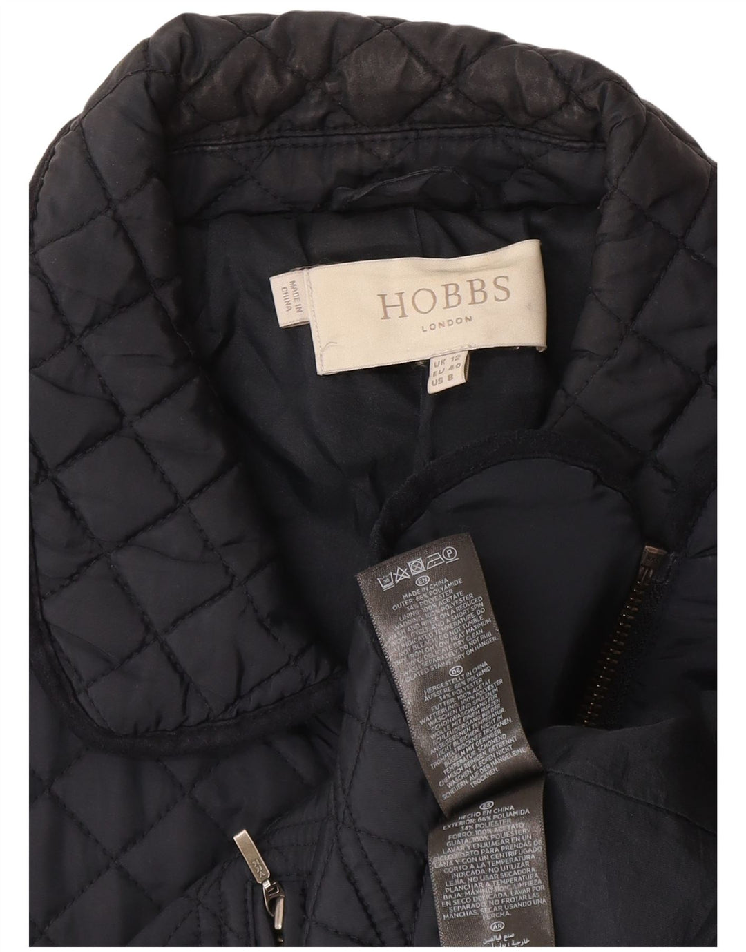 Hobbs Damen Steppjacke UK 12 Medium Marineblau Polyamid