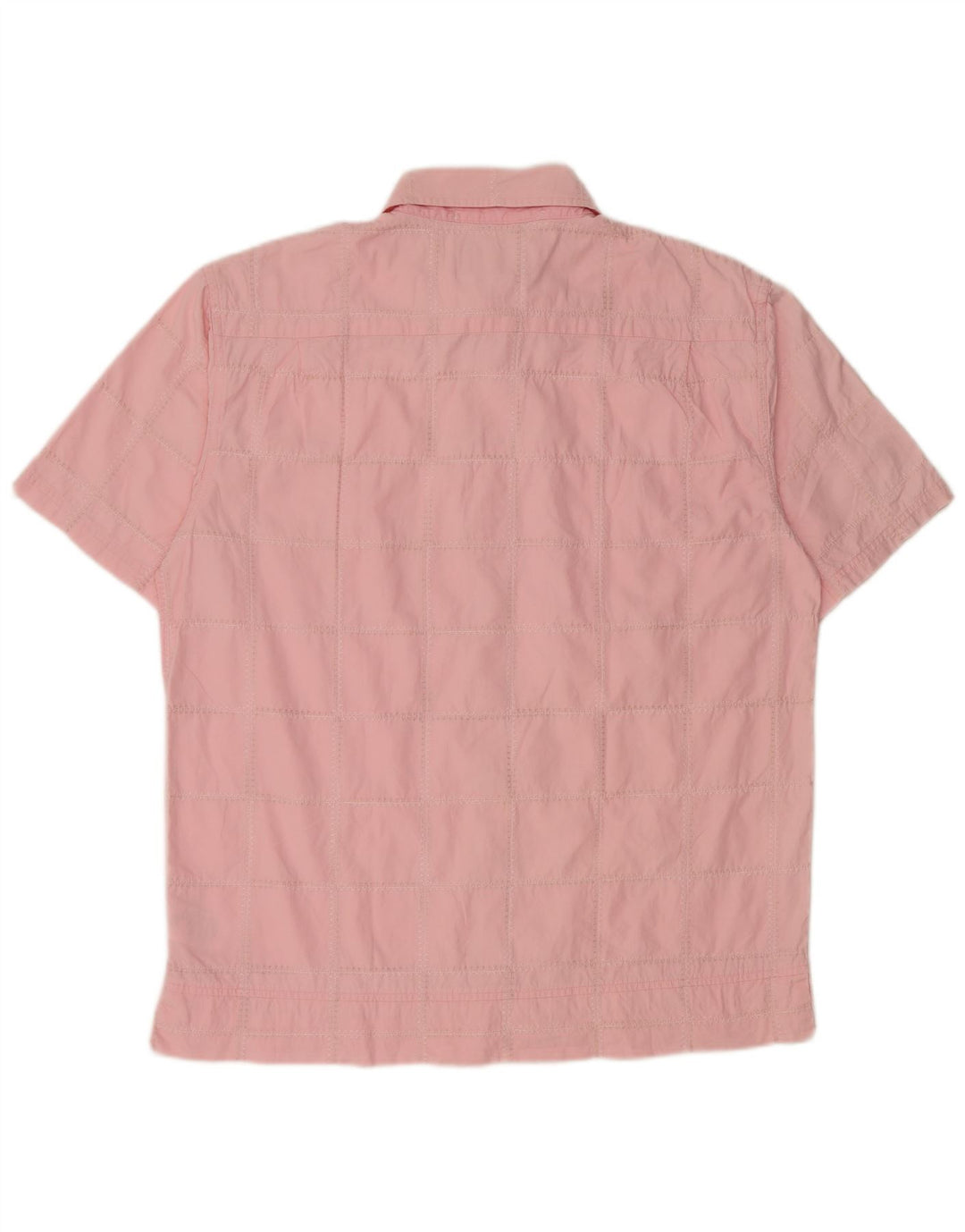 WRANGLER Mens Short Sleeve Shirt XL Pink Patchwork Cotton