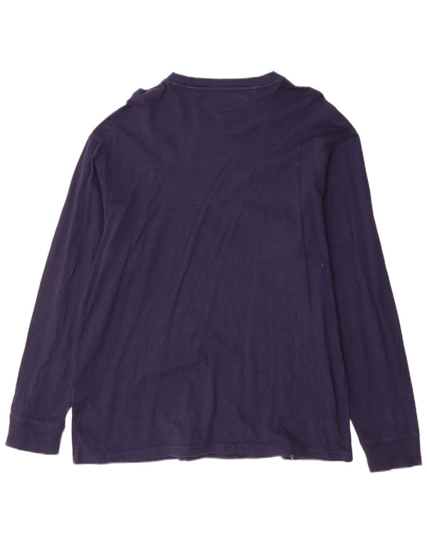 Tommy Hilfiger Top gráfico masculino manga comprida 2XL algodão azul marinho