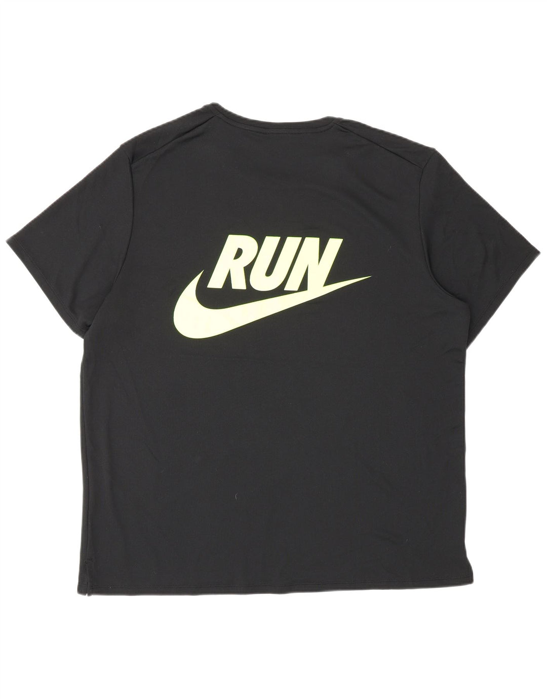 Nike Mens Dri Fit Graphic T-Shirt Top Large Black Polyester