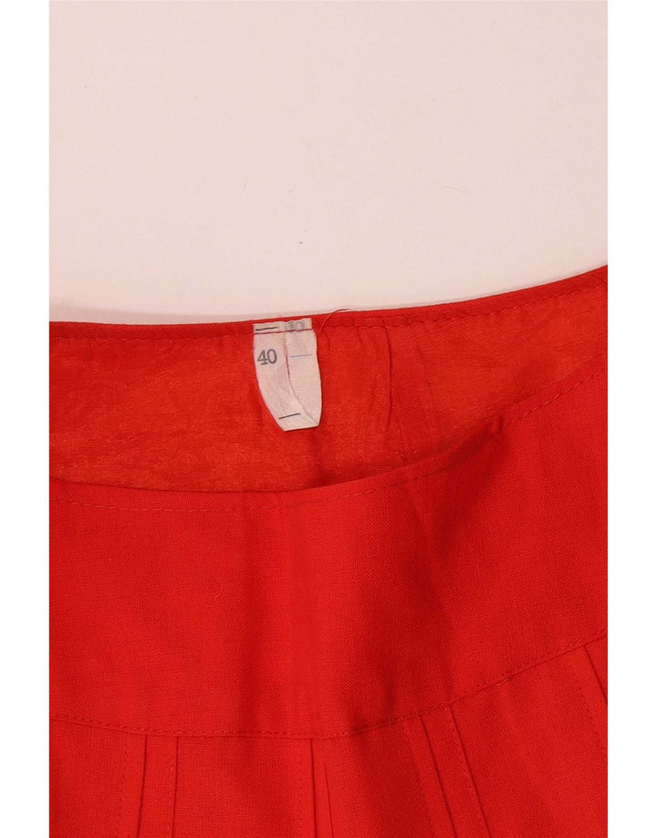 Vintage Womens Mini Pleated Skirt IT 40 Small W26 Red