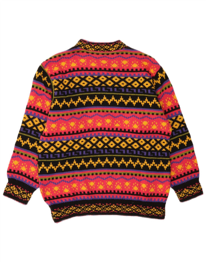 Vintage Womens Turtle Neck Jumper Sweater UK 10 Small Multicoloured