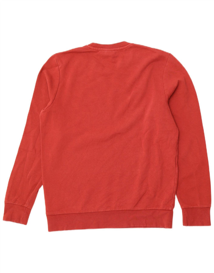 JACK & JONES Mens Sweatshirt Jumper Large Burgundy Cotton