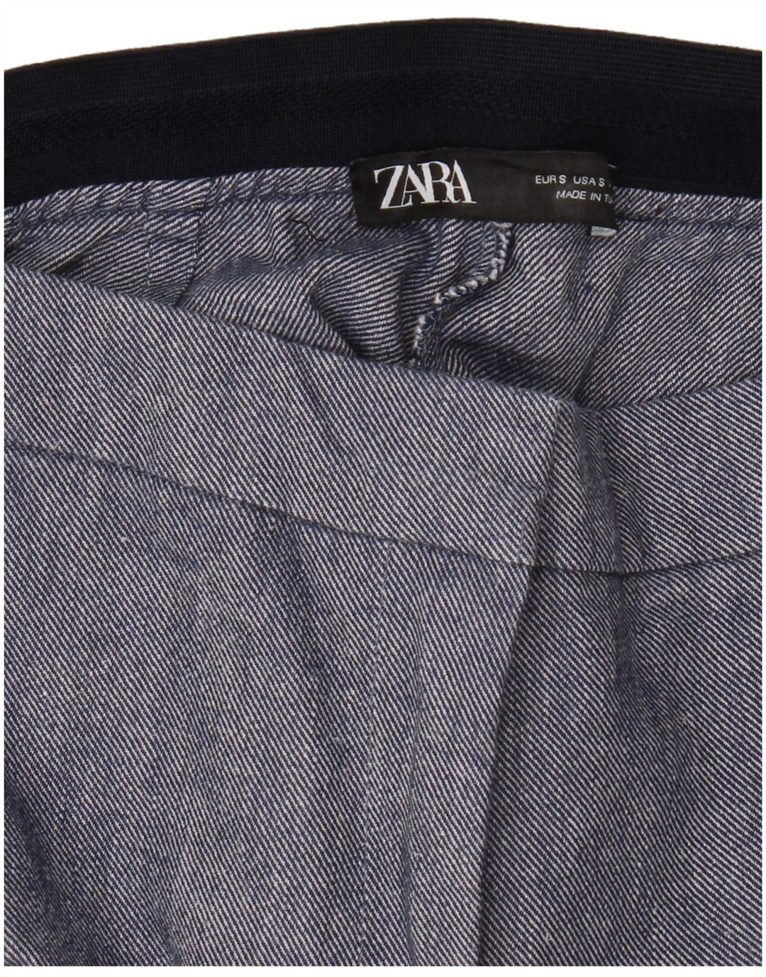 Zara Womens Slim Chino Trousers Small W26 L27 Blue