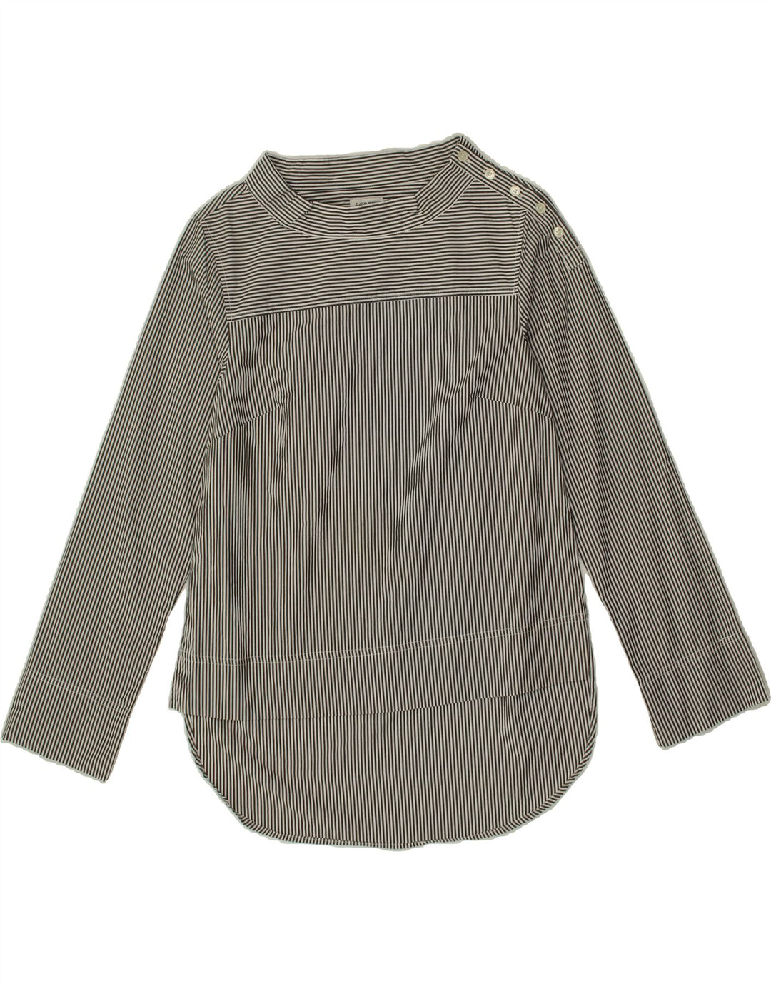 J. CREW Womens Oversized Blouse Top US 00 2XS Navy Blue Pinstripe Vintage J. Crew and Second-Hand J. Crew from Messina Hembry 