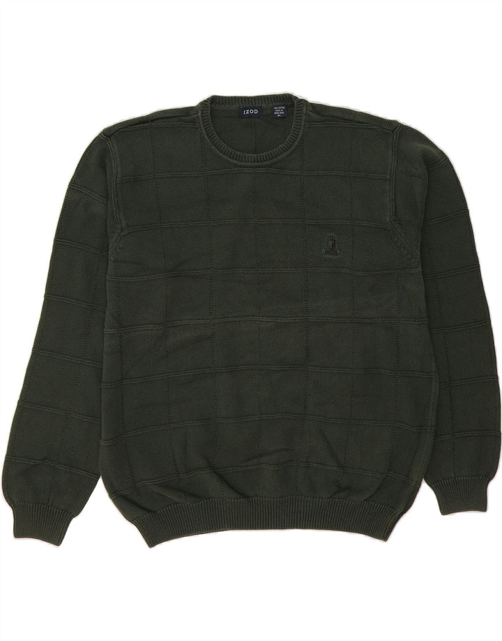 IZOD Mens Crew Neck Jumper Sweater XL Green Cotton Vintage Izod and Second-Hand Izod from Messina Hembry 