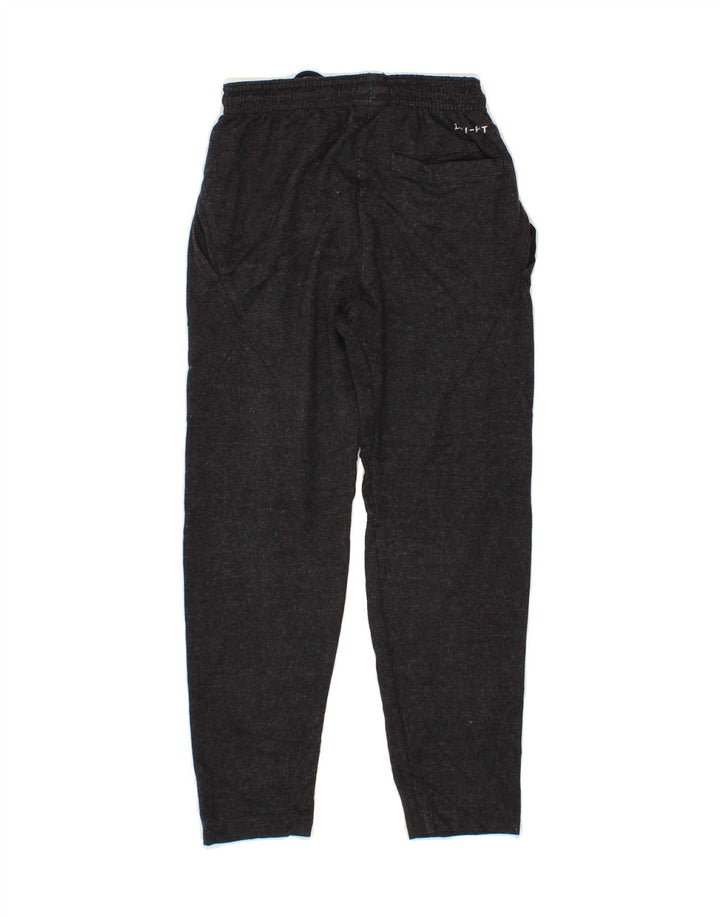 JORDAN Boys Dri Fit Tracksuit Trousers 8-9 Years Small Grey Lyocell Vintage Jordan and Second-Hand Jordan from Messina Hembry 