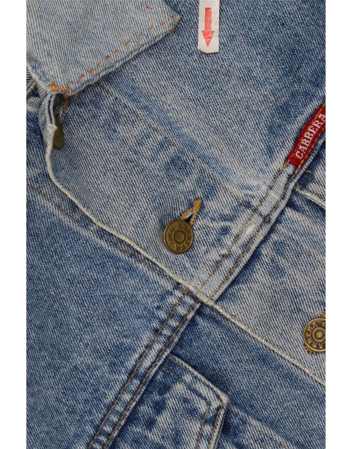 Carrera Herren Distressed Jeansjacke UK 36 Small Blau Baumwolle