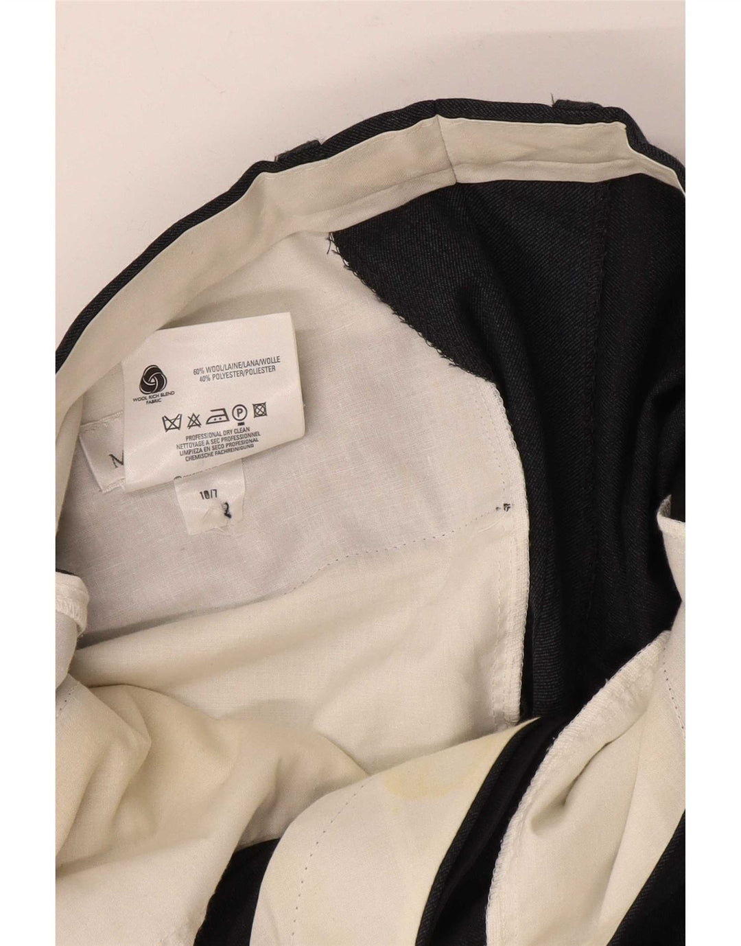Pantaloni da abito dritti Marks & Spencer da uomo St. Michael W32 L33 Blu Navy
