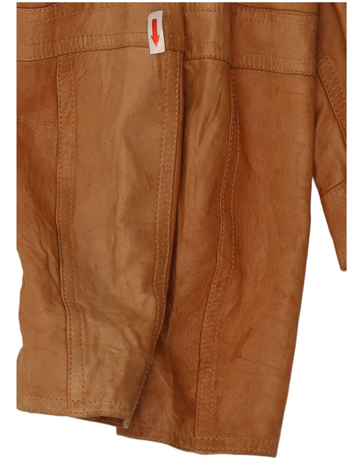 XETRA Biker-jakke i læder til kvinder UK 8 Small Beige