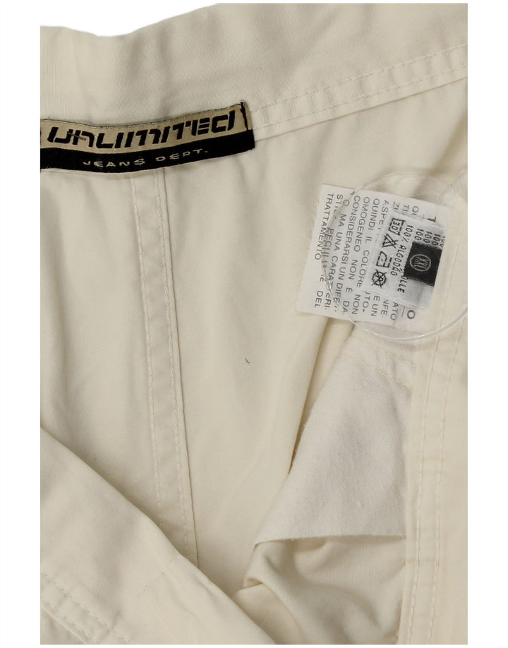 Unlimited Mens Cargo Shorts 2XL W36  White Cotton