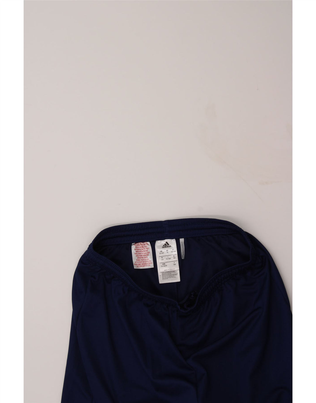 ADIDAS Boys Climalite Sport Shorts 13-14 Years Navy Blue Polyester Vintage Adidas and Second-Hand Adidas from Messina Hembry 