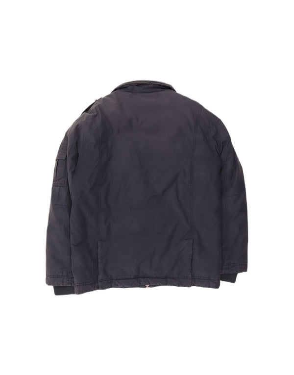 NORTH SAILS Mens Military Padded Jacket UK 40 Large Navy Blue Cotton