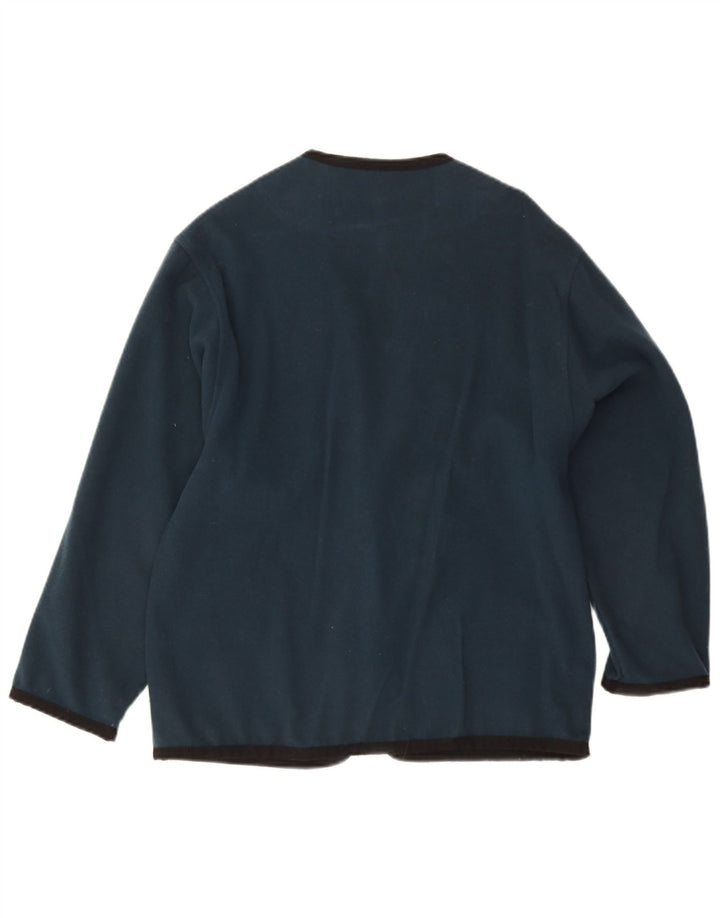 Vintage Womens Cardigan Sweater UK 12 Medium Navy Blue Wool